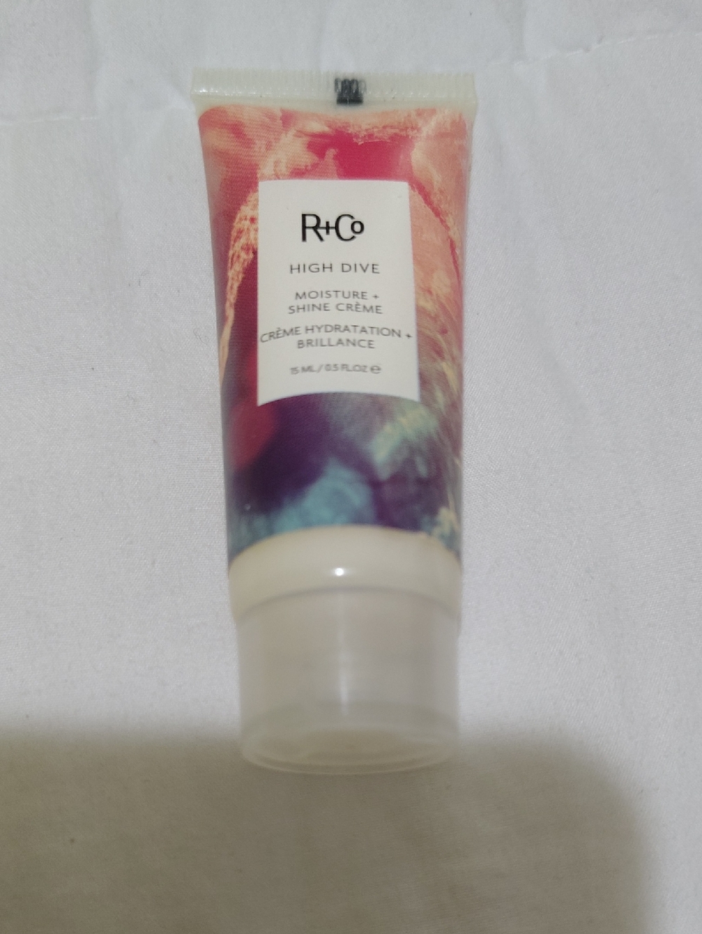 R+Co High Dive Moisture + Shine Crème - Coral, Purple, Teal Tube 15ml Travel